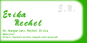 erika mechel business card